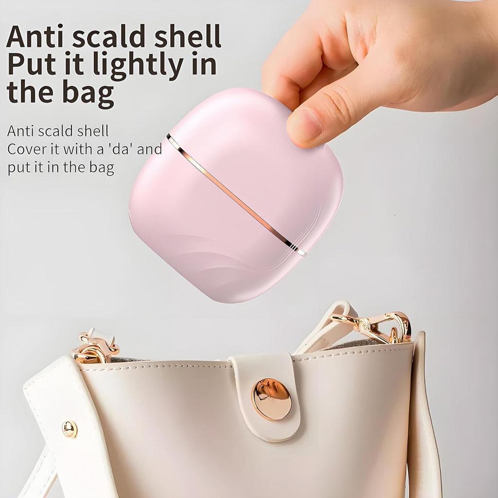 Mini Wireless Hair Straightener Brush – Rechargeable Portable Hair Straightener with 3 Heat Settings for Travel