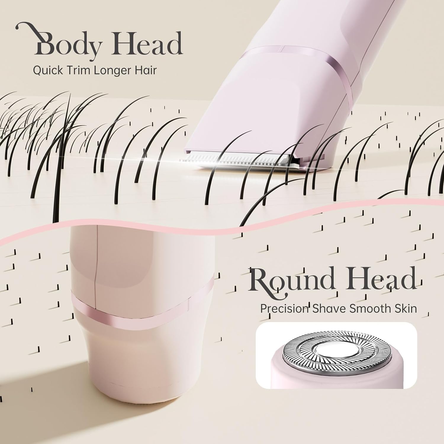 Women’s Bikini Trimmer – Painless Cordless Electric Body & Facial Shaver