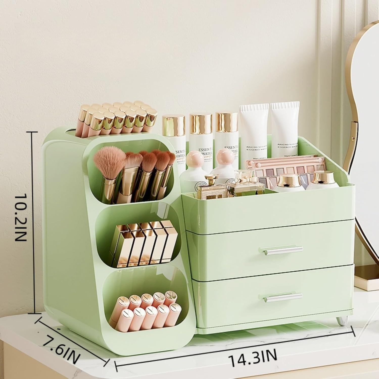 Makeup Organizer with Drawers – Vanity Cosmetic Storage Display Case