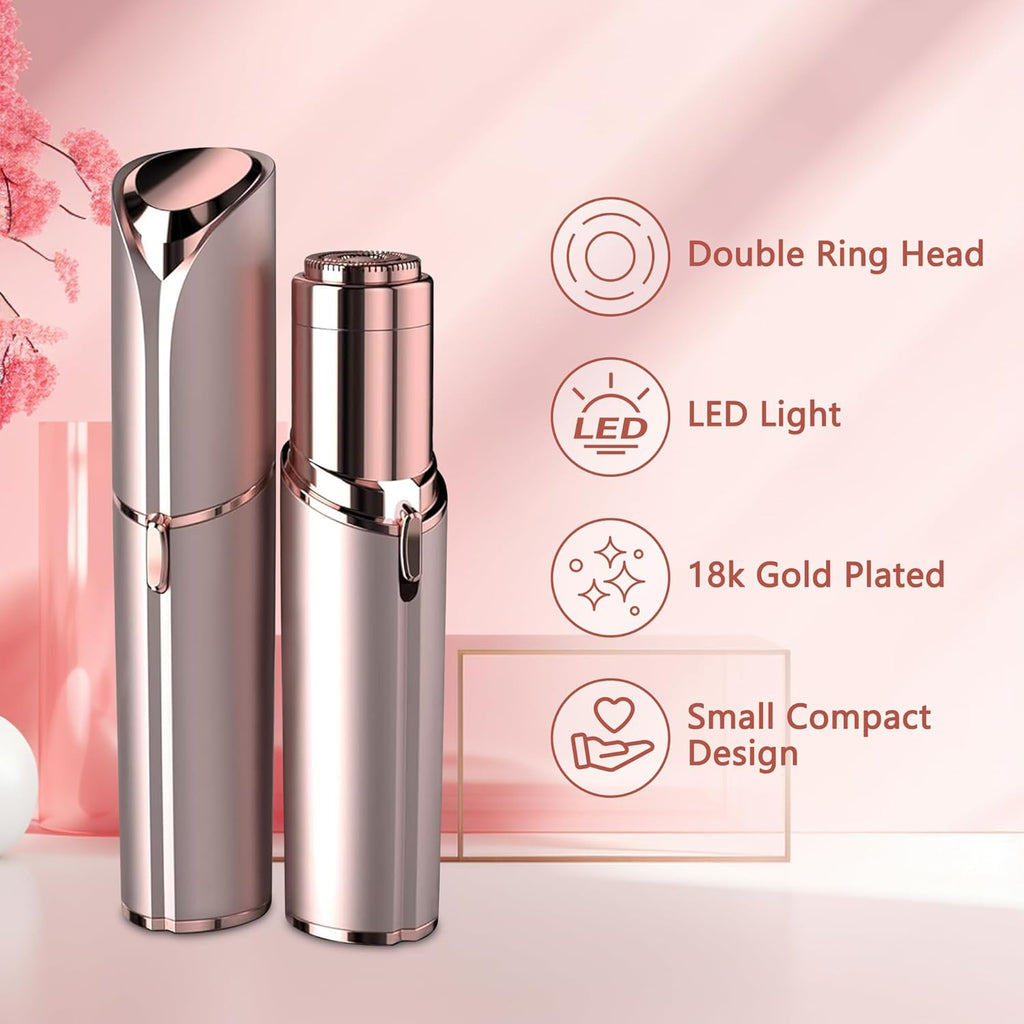 Facial Hair Remover for Women – Painless Electric Face Shaver with Light