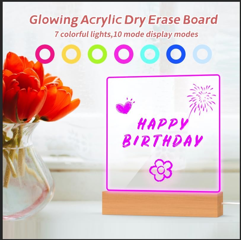 DIY Message Board Night Light – Personalized LED Writing Lamp for Gifts