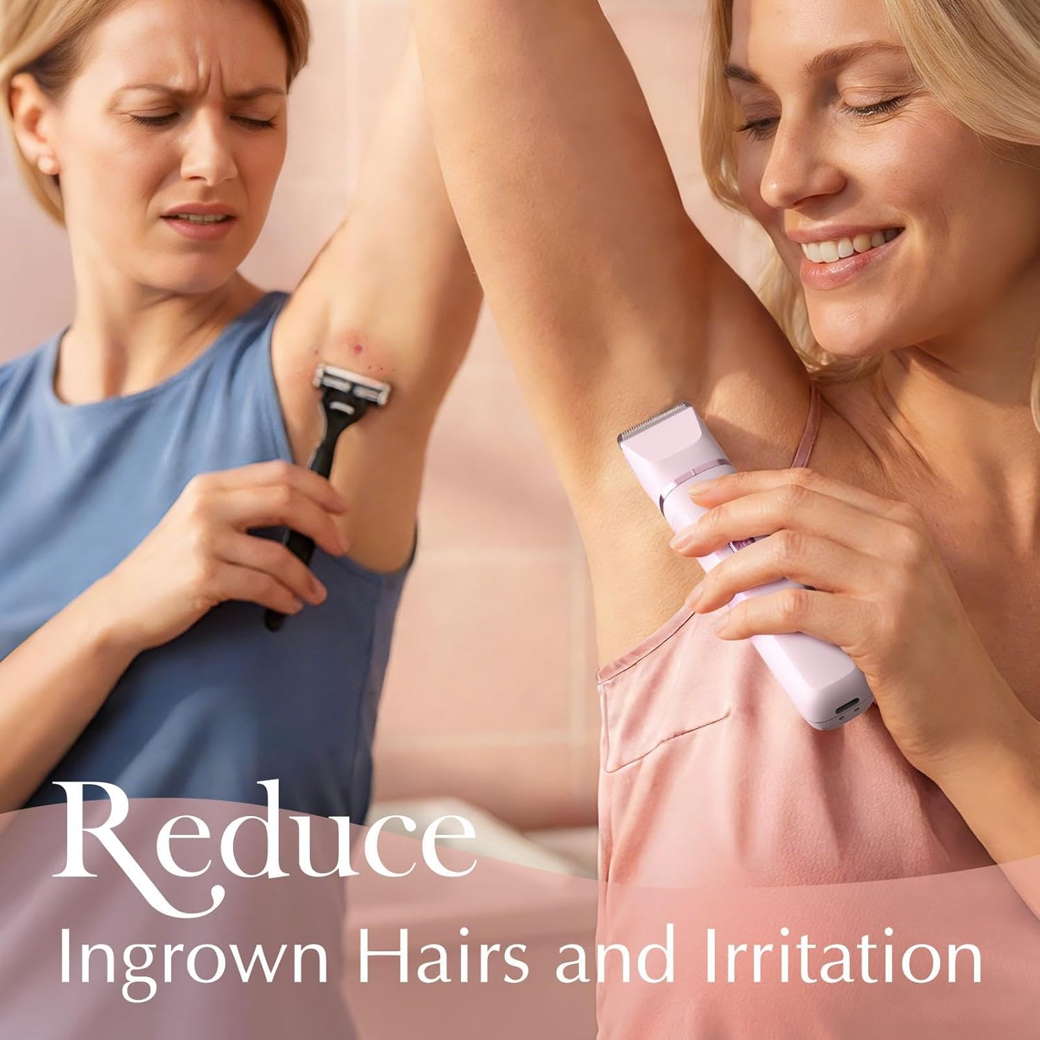 Women’s Bikini Trimmer – Painless Cordless Electric Body & Facial Shaver