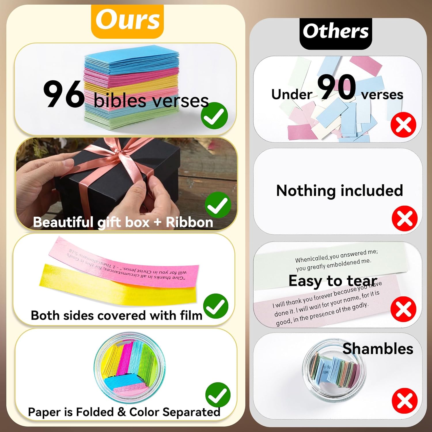 Bible Verse Jar – Daily Encouragement Scripture Cards Christian Gift