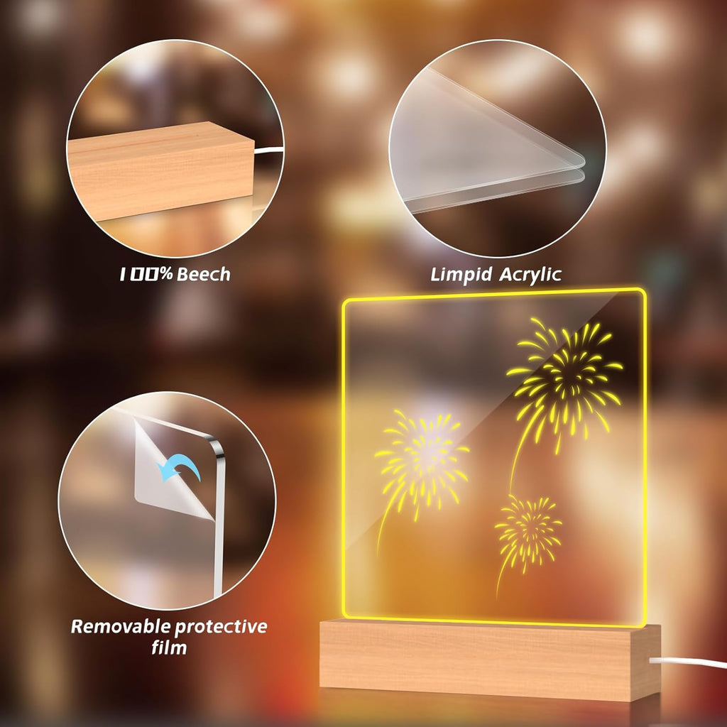 DIY Message Board Night Light – Personalized LED Writing Lamp for Gifts