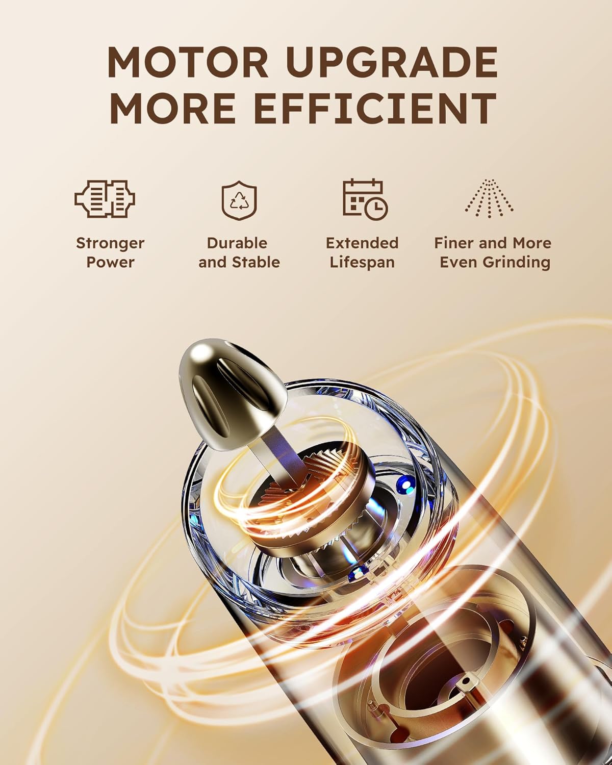 Electric Salt & Pepper Grinder Set – Gravity Automatic Mill with LED Light