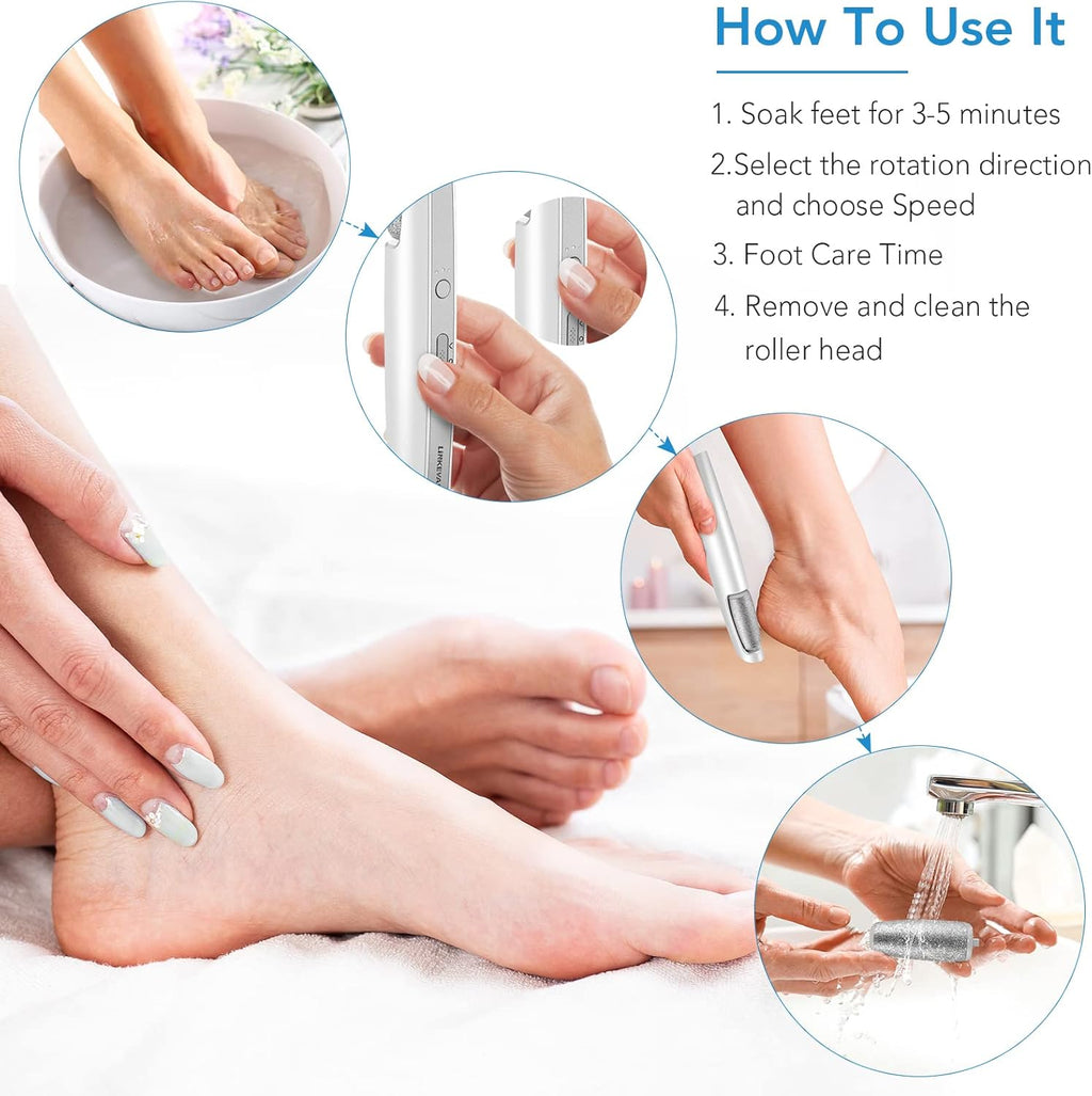 Electric Callus Remover for Feet – Professional Pedicure Foot Scrubber for Smooth Heels