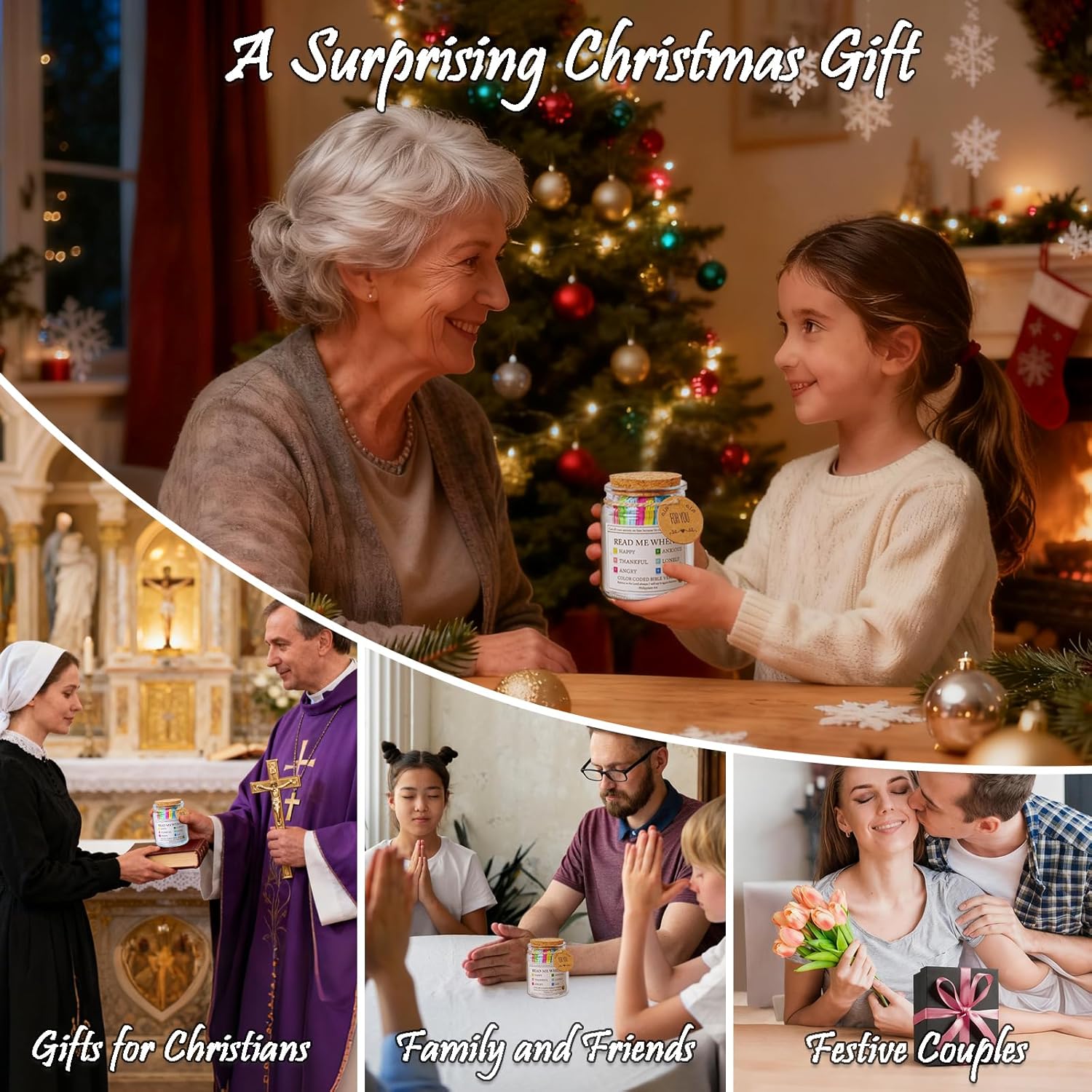 Bible Verse Jar – Daily Encouragement Scripture Cards Christian Gift