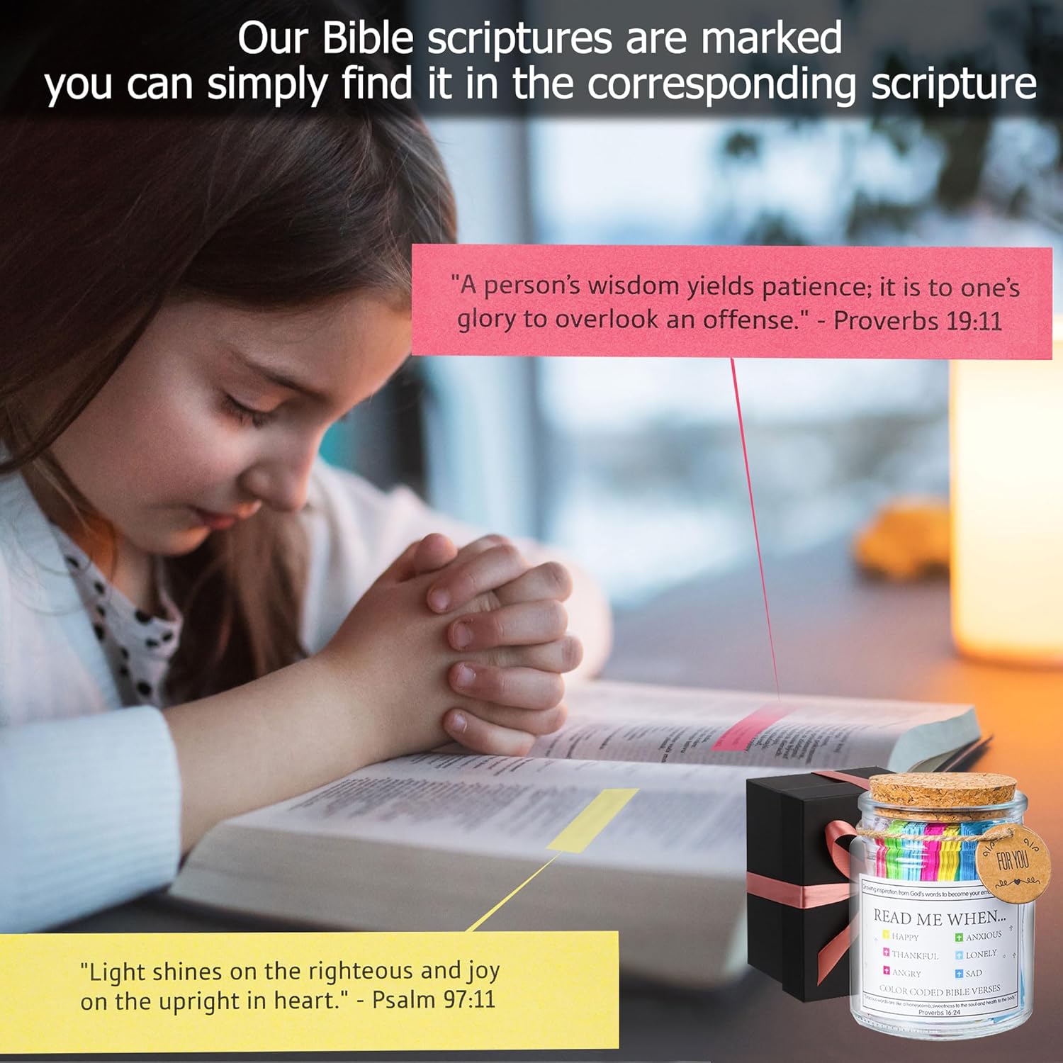 Bible Verse Jar – Daily Encouragement Scripture Cards Christian Gift