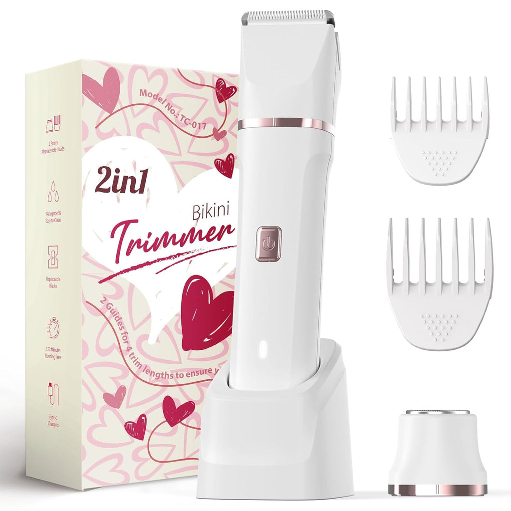 Women’s Bikini Trimmer – Painless Cordless Electric Body & Facial Shaver