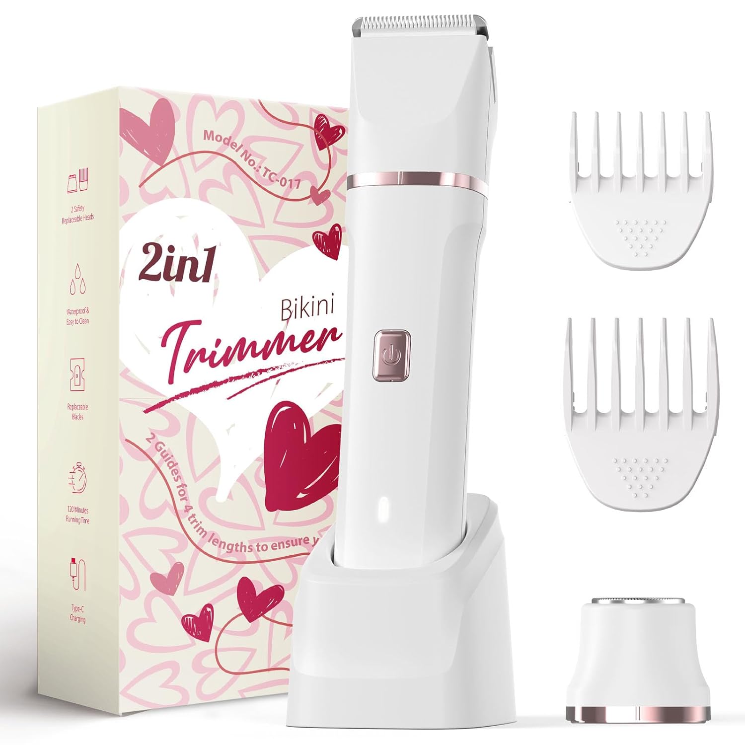 Women’s Bikini Trimmer – Painless Cordless Electric Body & Facial Shaver