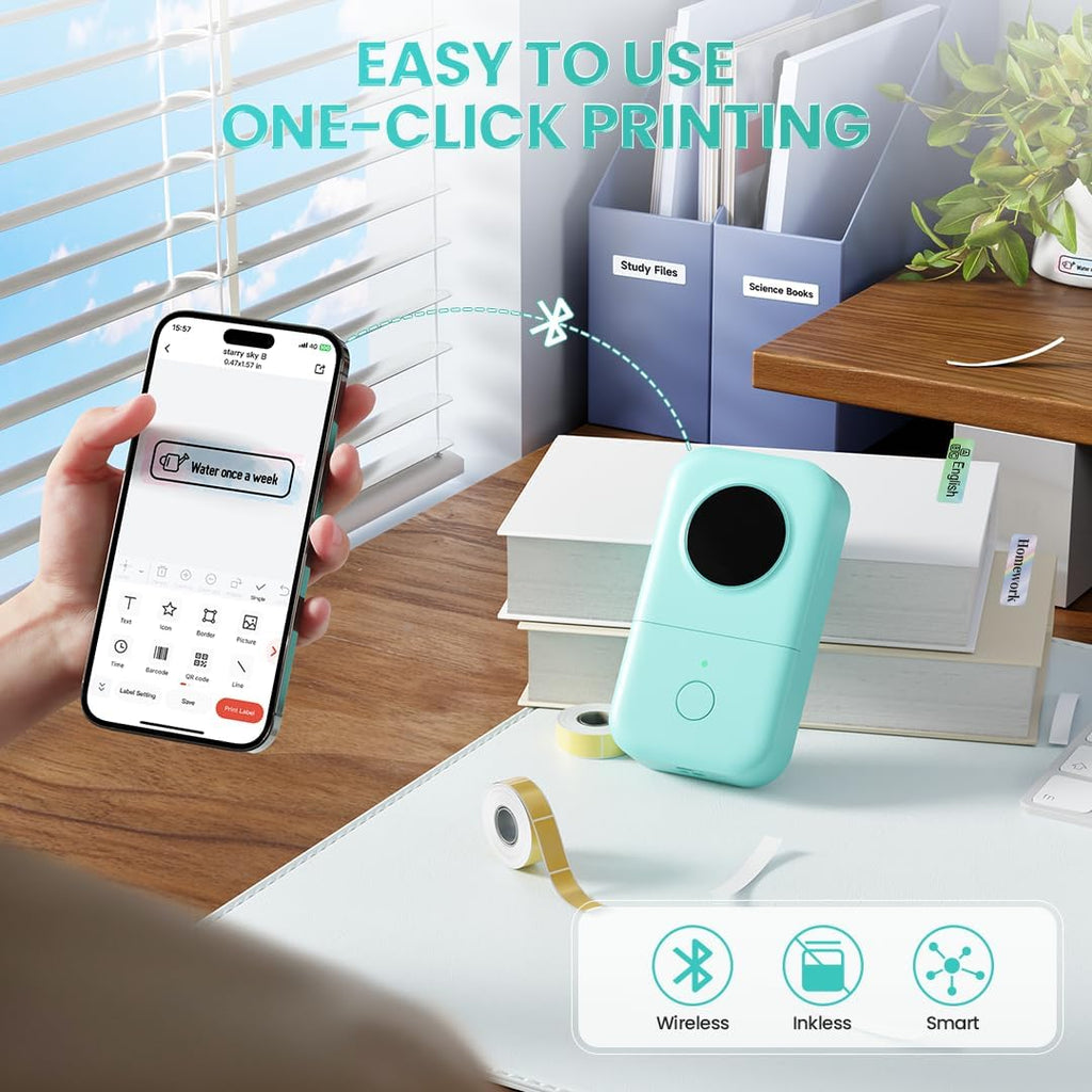 Portable Label Maker – Phomemo D30 Mini Bluetooth Thermal Printer