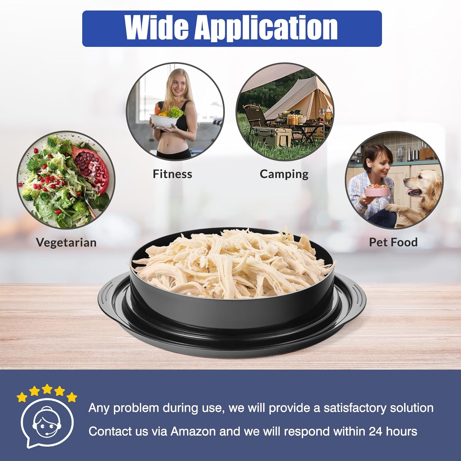 Chicken Shredder Tool – Food-Grade Twist Meat Shredder with Anti-Slip Base