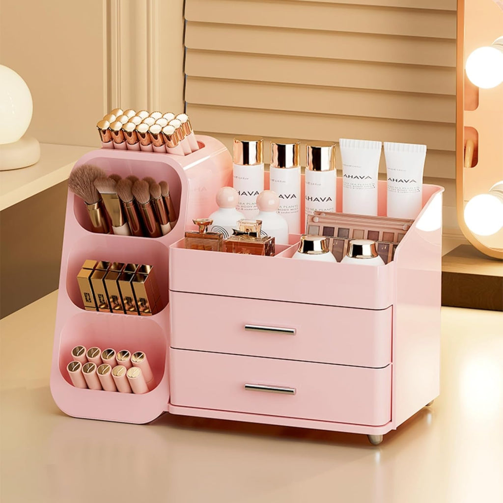 Makeup Organizer with Drawers – Vanity Cosmetic Storage Display Case