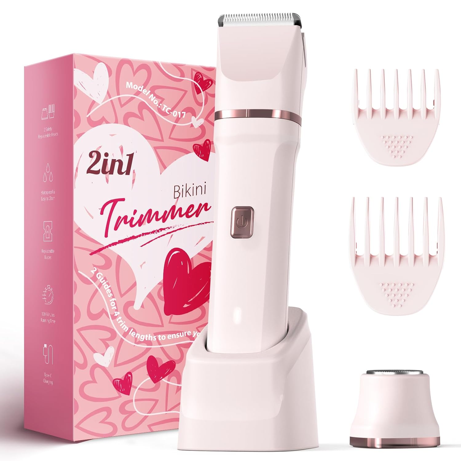 Women’s Bikini Trimmer – Painless Cordless Electric Body & Facial Shaver